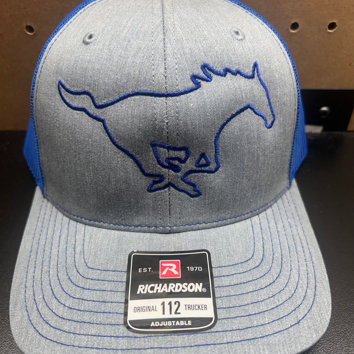 Gray and Blue Outline Richardson Snapback
