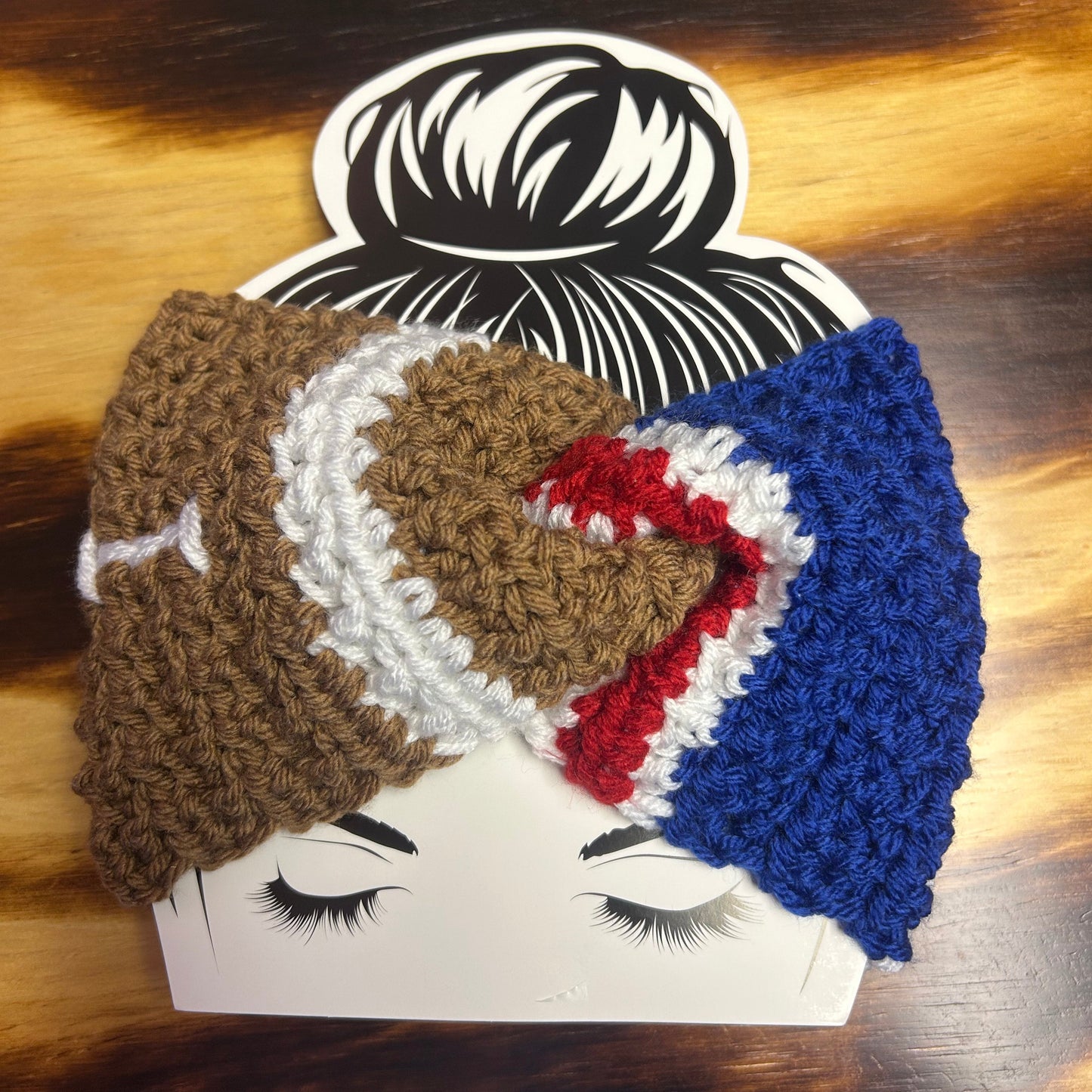 Hand Crocheted Mustang Football Headband