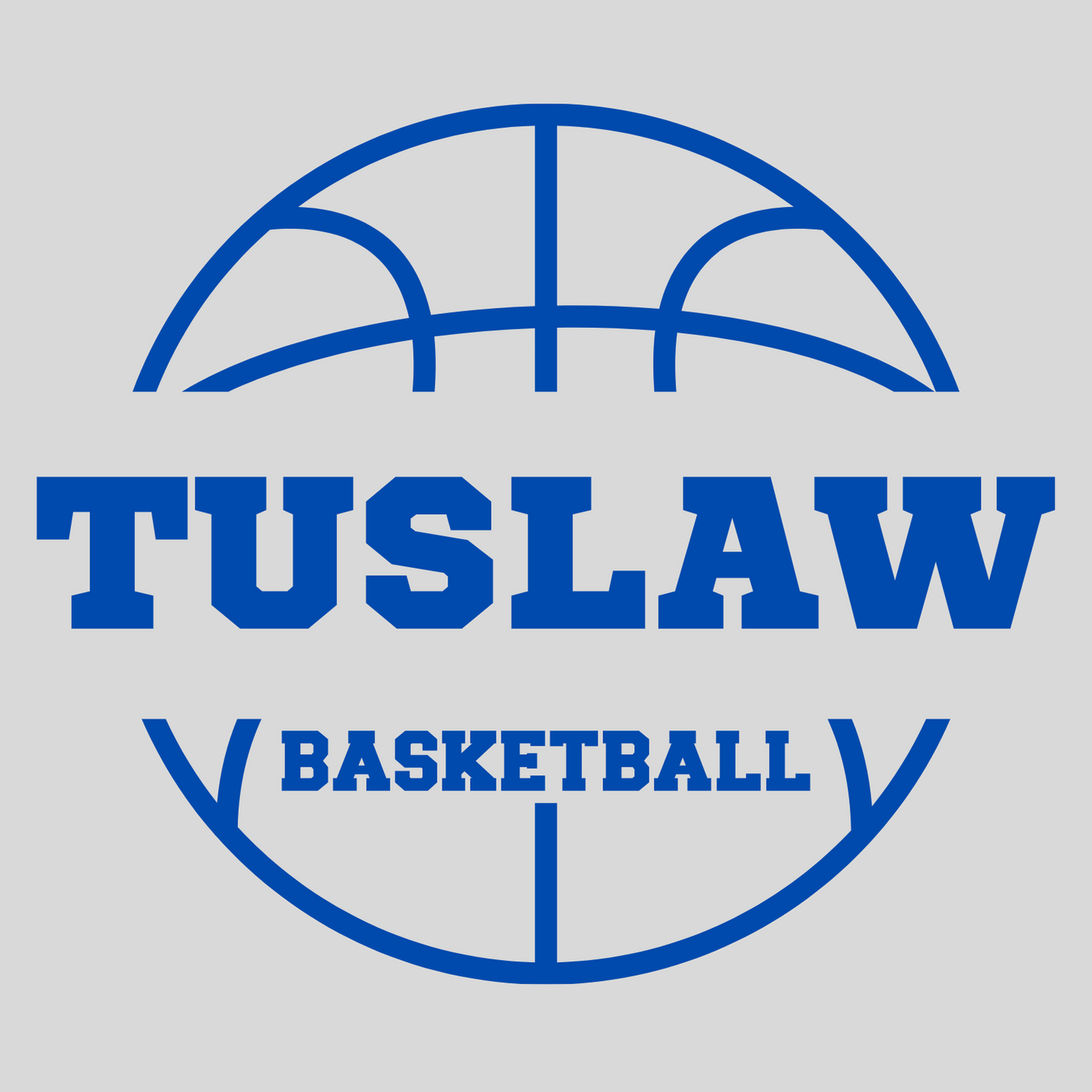 Tuslaw Basketball Gray and Blue