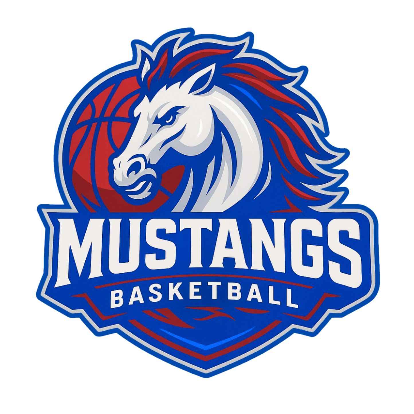Mustangs Basketball Bold