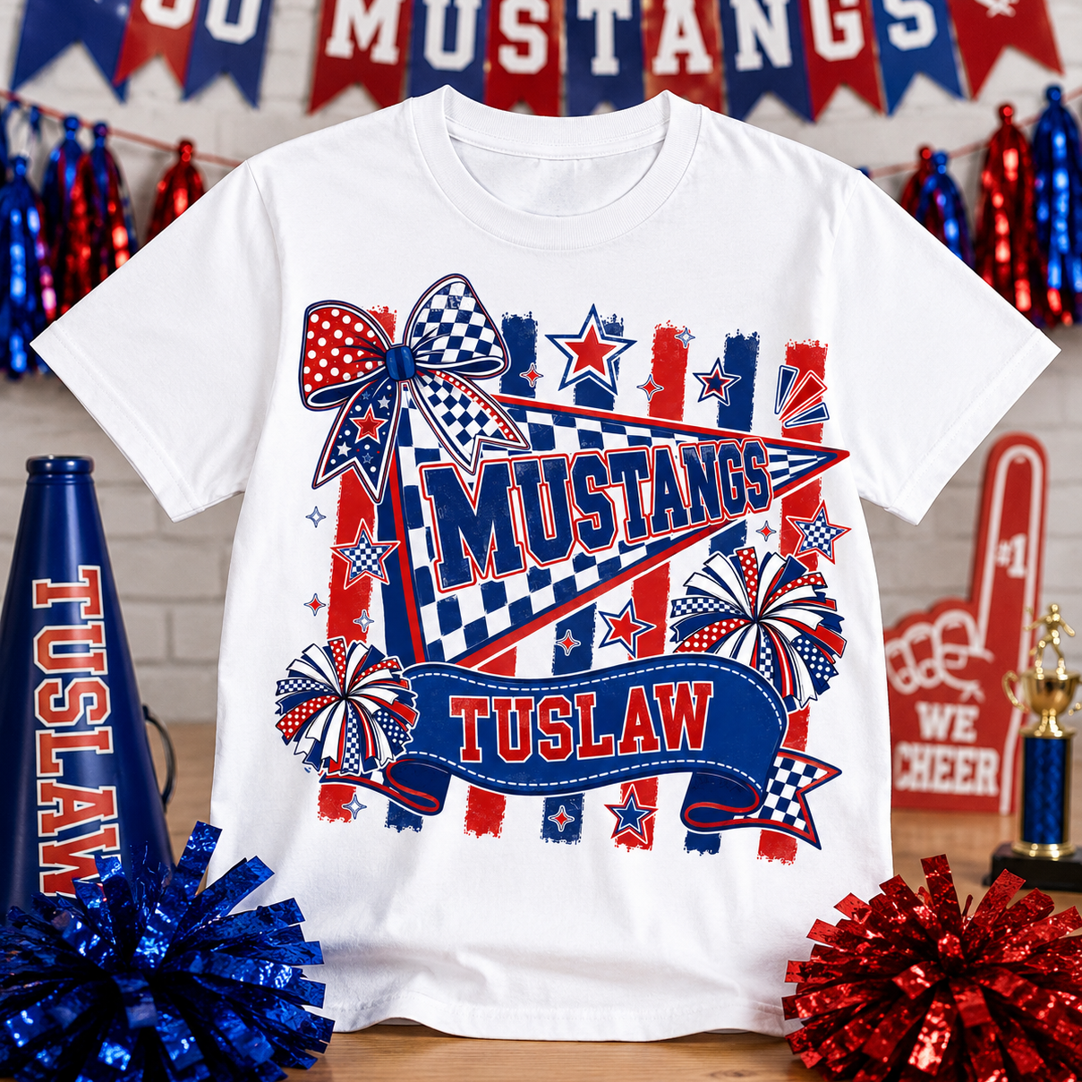 Mustang Cheer Pennant