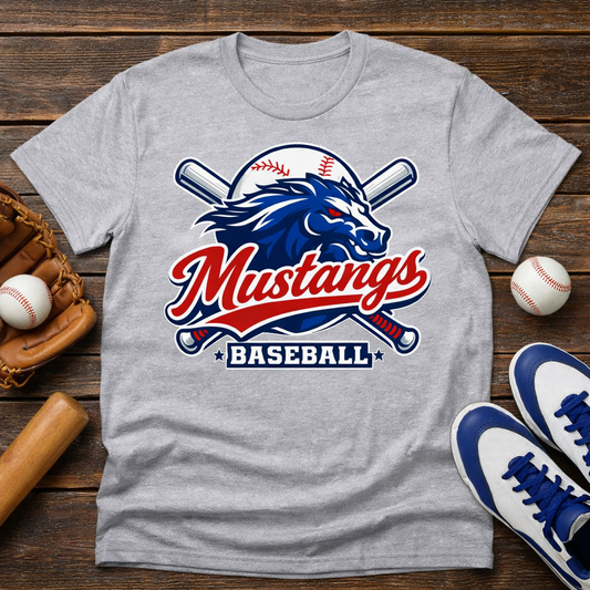 Bold Mustangs with Bats