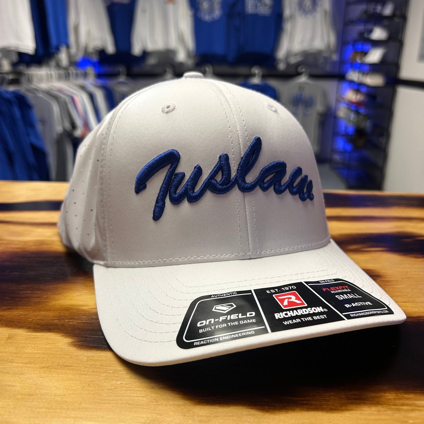 White Helmet Match Perforated Richardson Snapback